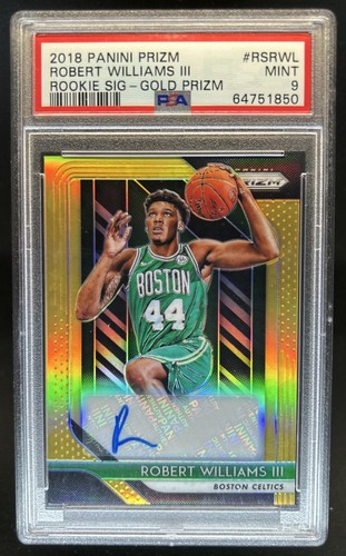 2018-19 Panini Prizm Robert Williams III Rookie Prizm Gold Auto RC #/10 PSA 9