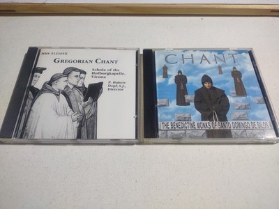 GREGORIAN CHANT CHANTS FOR CHRISTMASTIDE AND CHANT BENEDICTINE MONKS 2 CD LOT