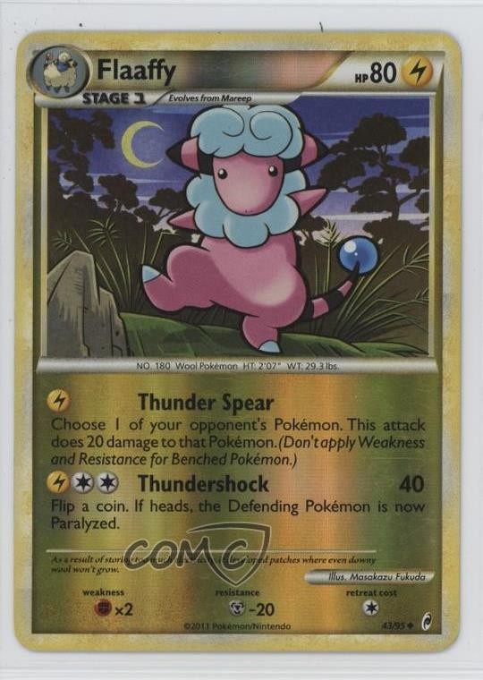 Flaaffy Reverse Foil Pokemon HeartGold & SoulSilver Call of Legends #43