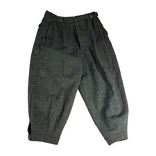 VTG 1930s 1940s Heavy Wool Tweed Golf Knickers Plus Fours Button Fly Adjust 28