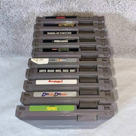 NES Game Lot 10 Super Mario Bros Duck Hunt Rambo Legacy of the Wizard