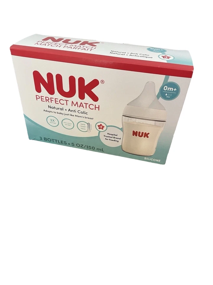 NUK Match Baby Bottle - Medium Flow - 8oz/3pk Great Deal - Image 3 of 4