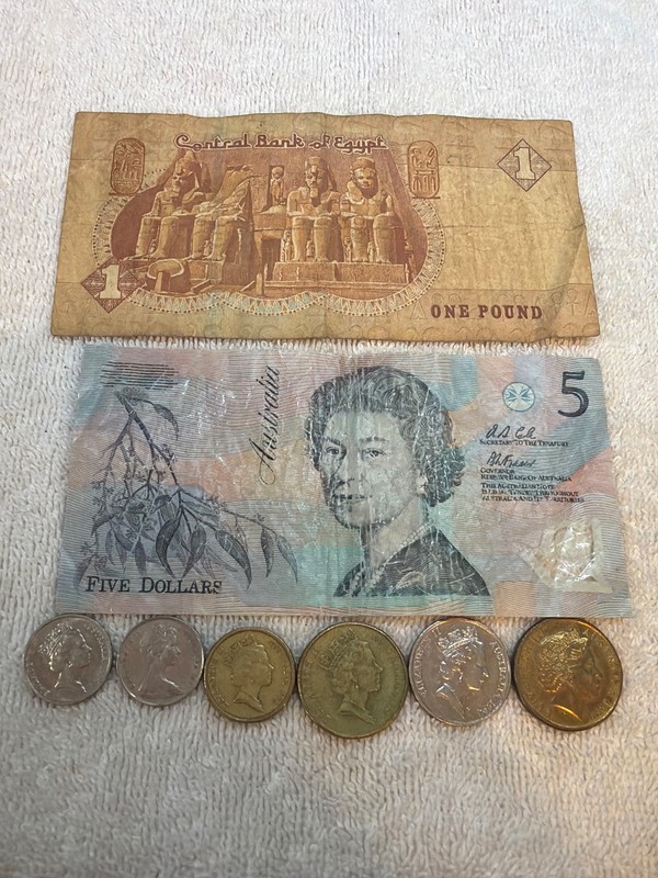 Vtg AUSTRALIA EGYPT PAPER MONEY COIN MONETARY LOT  1977 1990s