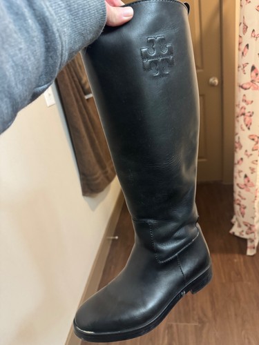 botas tory burch para mujer de cuero color negro talla 8