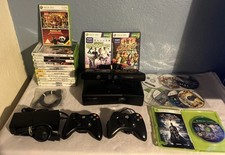 Microsoft Xbox 360 Slim Console 2x Controllers Black 25x Games Mega Bundle