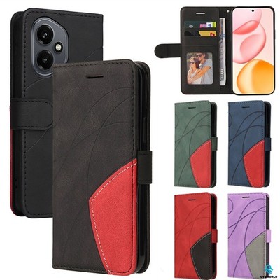Hülle für Honor 500 400 300 200 X8C X6C Zweifarbig Leder Wallet Case Handyhülle