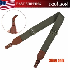 TOURBON 2" Gun Sling Hunting Tactical Rifle Strap Shotgun Shoulder Belt Green US