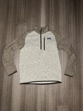 Patagonia Better Sweater 1/4 Zip Fleece Pullover Men  s Small Gray Brown