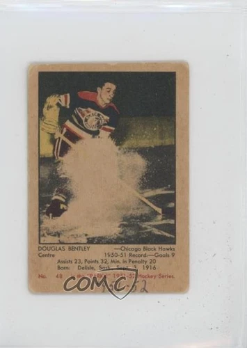 1951-52 Parkhurst Doug Bentley Douglas Bentley #48 Rookie RC HOF