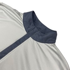 Swannies Men's 1/4 Zip Performance Golf Pullover Light Gray/Blue   Medium