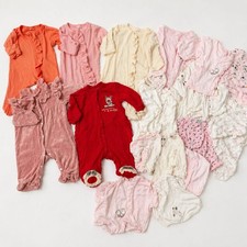 15pcs Baby Girl Clothes 0–3 Months Lot | Rompers Bodysuits Sleepers Pink Bundle.