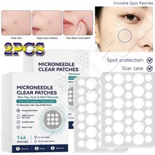 2X Microneedle Clear Patches, 2-in-1 Microneedle Hydrocolloid Patch Blemish Care