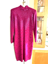 St. John Knit Marie Gray Size 8 Special Occasion Dress