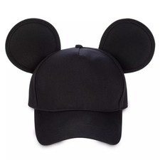 Disney Mickey Mouse Ear Hat Black Baseball Cap Embroidered New with Tag NWT