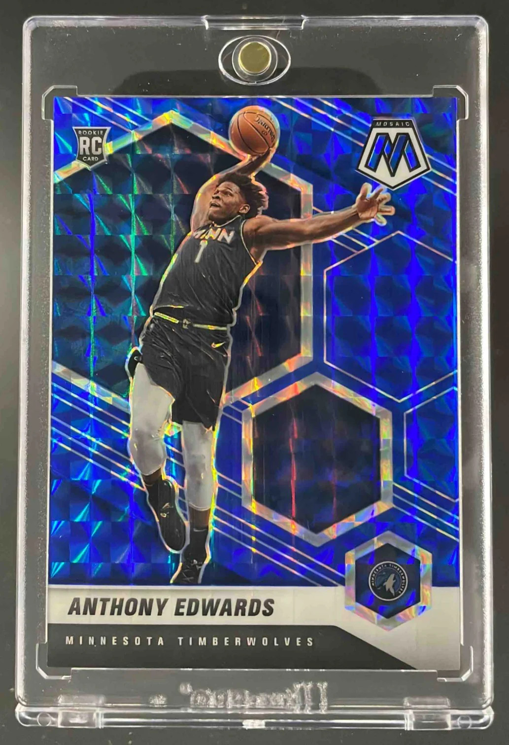 2020-21 Panini Mosaic Blue #201 Anthony Edwards RC /99