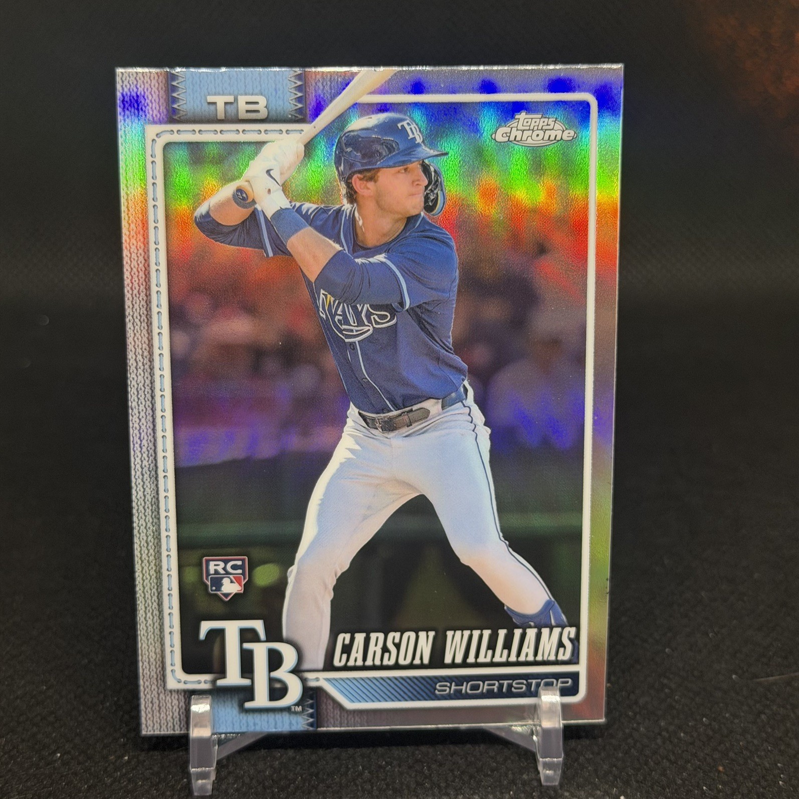Carson Williams 2026 Topps Chrome Rookie Refractor (RC) #195 Tampa Bay Rays
