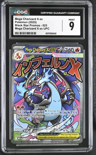 Mega Charizard X ex 2025 Pokemon Black Star Promos CGC 9 #023
