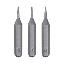 3pcs P2 Magnetic Pentagon Screwdriver Bit 5/32" Hex Shank 28mm Length S2 Steel