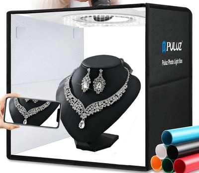 2026 Upgraded Photo Light Box, 12''x12'' Professional Foldable Dimmable Shootin...