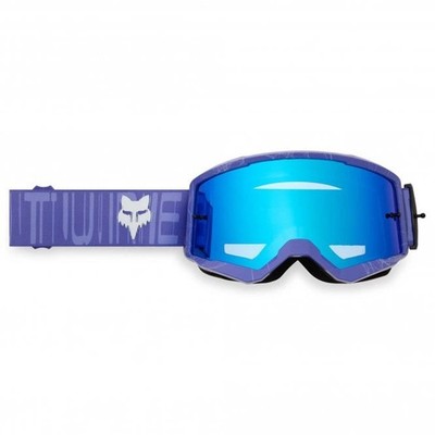 Fox Racing MX | MTB Brille - MAIN V3 DIFFUSE SE Purple Dove mit verspiegelten blauen Gläsern