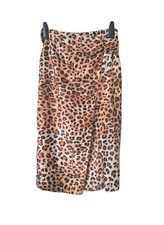 Stylish size M Zara animal print, lightweight, faux wrapover,  midi Skirt