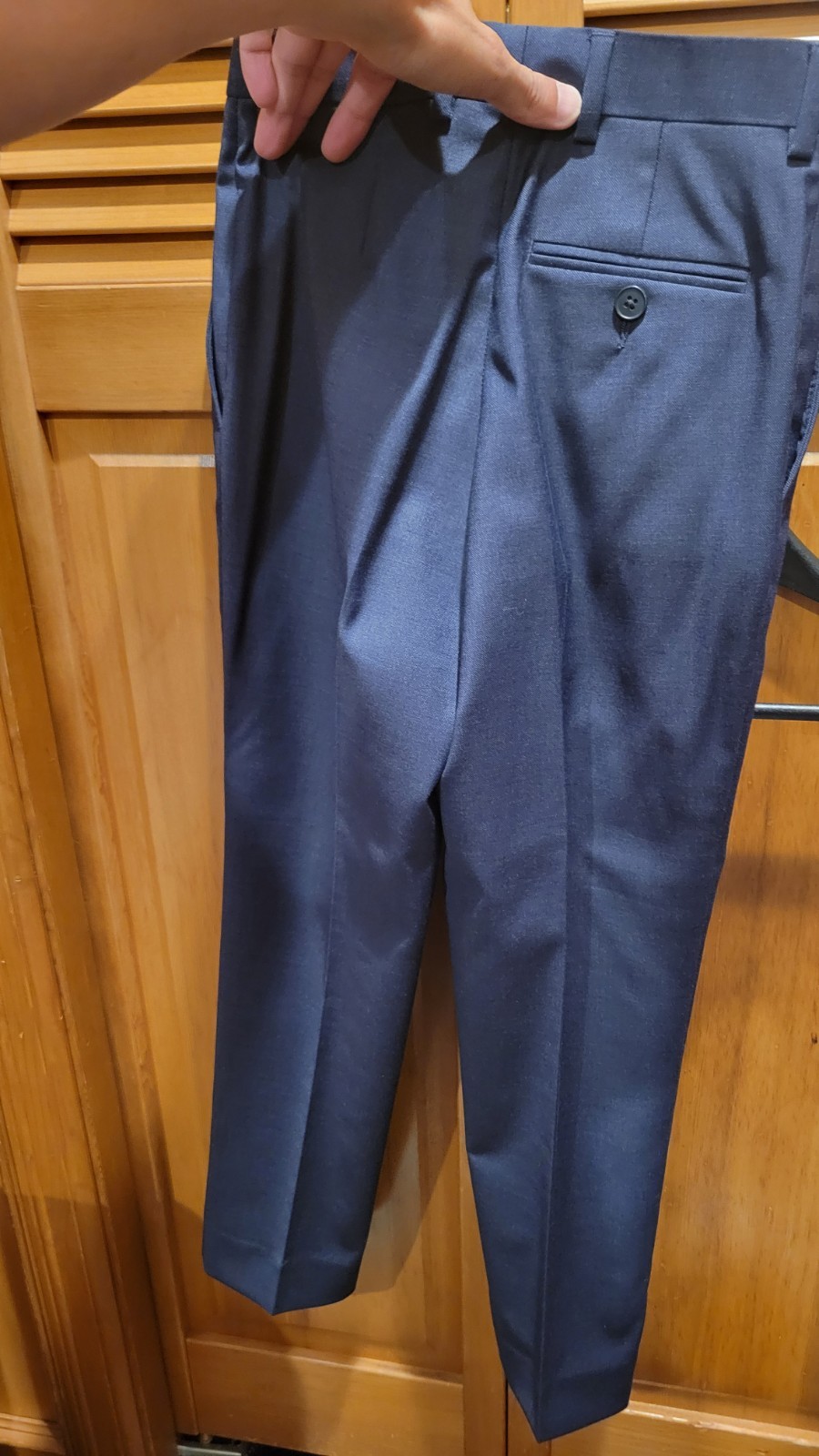 Boys size 8 Joseph Abboud 3 PC Suit Navy Blue Jacket Slacks Vest Beautiful Solid image 8
