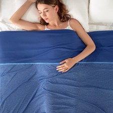 Topcee Cooling Blanket 90"x90" Queen Size for Night Sweats, Absorbs Heat to...