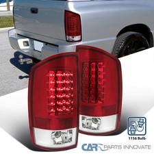 Fits 02-06 Dodge Ram 1500 2500 3500 Pickup Red Clear Led Tail Lights Brake Lamps