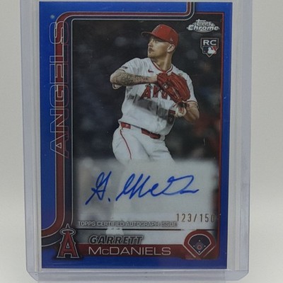 Topps Chrome 2025 Garrett McDaniels RC Auto AC-GM /150 Angels