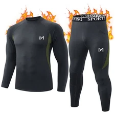 Thermal Underwear for Men Long Johns Fleece Lined Hunting Gear Bottom Top Set