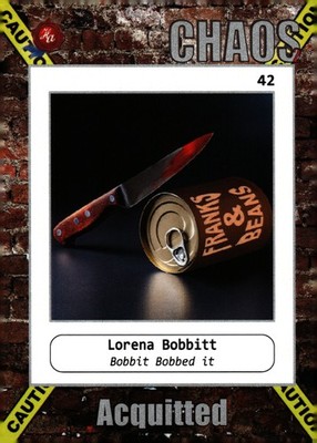 2024 Historic Autographs Chaos 2 Lorena Bobbitt: Bobbit Bobbed it #42 /800