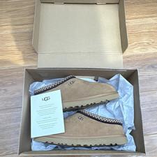 UGG Tasman Women’s Brown Suede Slip-On Slippers Logo Flat UK 6 EU 39 US 8