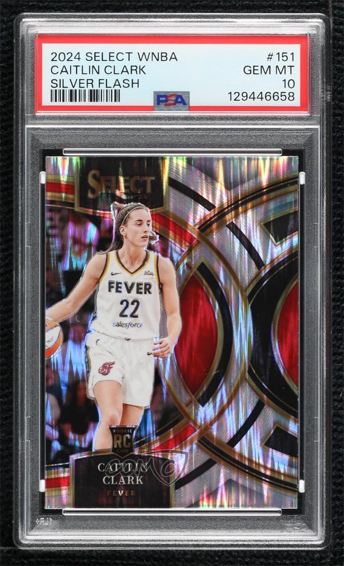 2024 Select WNBA Premier Level Silver Flash Prizm Caitlin Clark #151 PSA 10 11ng