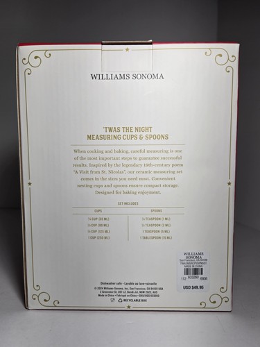 Williams Sonoma Twas The Night Before Christmas Measuring Cups & Spoons Set - Picture 2 of 3