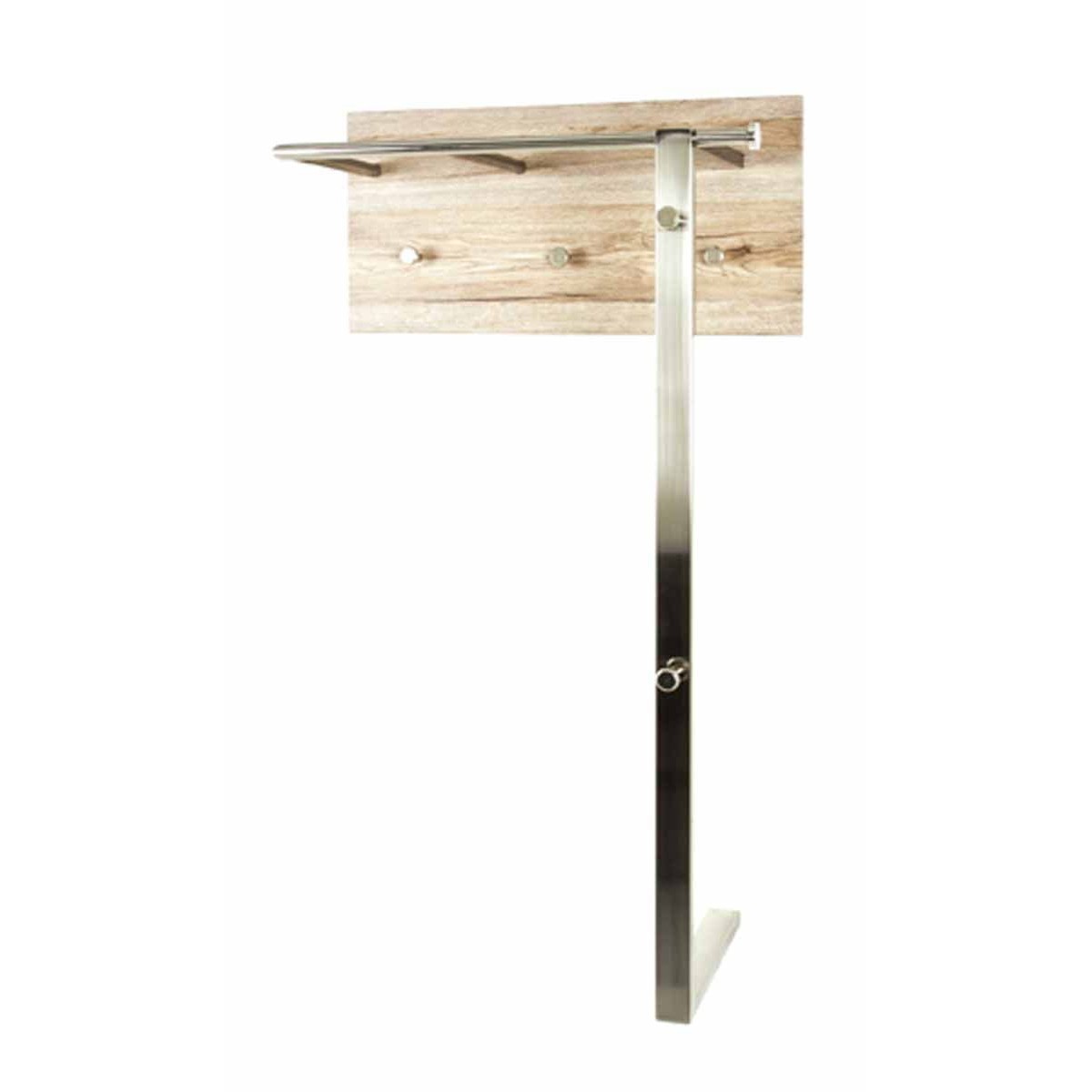 Patère murale design Remo 107cm en bois naturel pour vestiaire