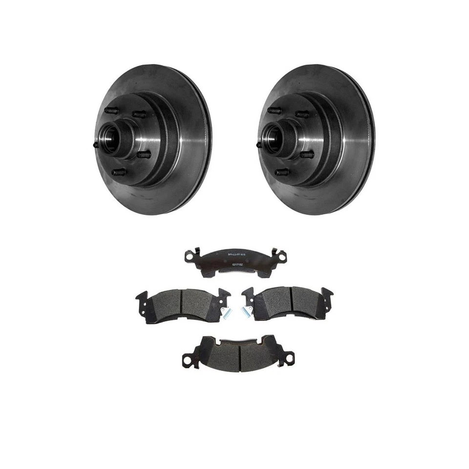 Kit delantero rotor de freno y buje y pastillas de freno de cerámica para Cadillac Brougham 1990 Foto 4 de 4