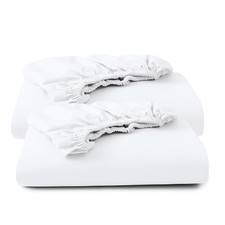2 Pack 100 Egyptian Cotton Fitted Sheet Twin XL Size Twin XL-2 Pack White