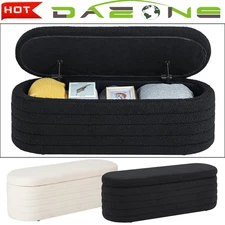 45.5" Teddy Velvet Upholstered Storage Ottoman Bedroom End of Bed Bench Footrest