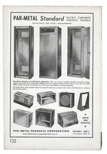 Par-Metal Standard Racks Cabinet Chassis Panels 1947 Vintage Print Advertisement