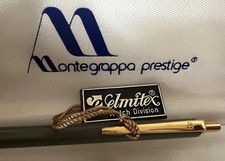ELMITEX penna sfera by Montegrappa lacca verde militare a pulsante  vintage