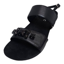 Vionic Orthotic Leather Embellished Sandals - Dupre - Black