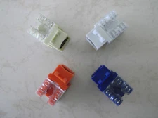 Tuff Jacks Cat6 Jack Combo 4 Color Package -White+Blue+Orange+Ivory 10 each!