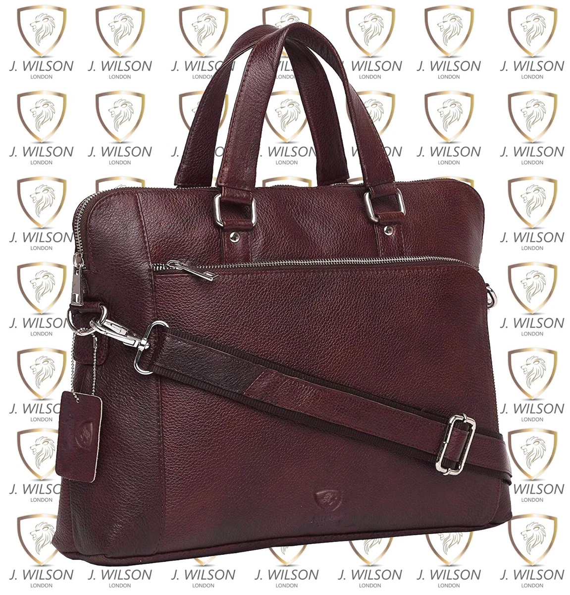 Mens designer shop leather laptop bag
