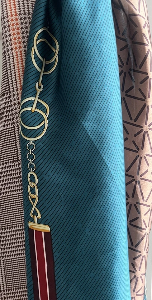 Ailishangqi ALQ Women's Scarf Polyester SILK Wrap All Over Print Teal 70x32 NWT - Image 2 of 4