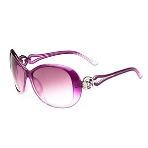 Lunette Soleil Fashion Monture Ovale Violet Clair Verres Dégradés pour  Femme | eBay