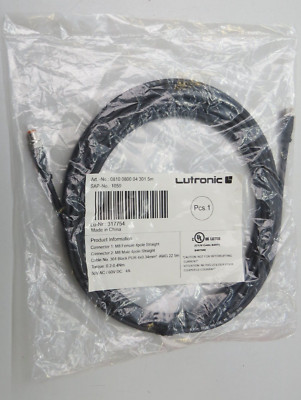 Lutronic M8 Sensorleitung 4 polig Buchse - Stecker  0810080004301 5m IP67 OVP