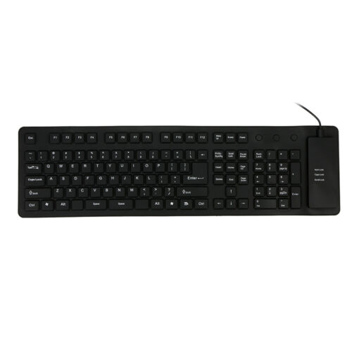 108 Keys USB Silicone Flexible Foldable Keyboard Waterproof Dustproof USB P8A8 - Picture 4 of 11
