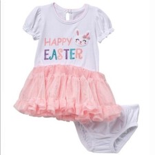 NWT Koala Baby Easter Bunny Dress with Glitter Tulle Skirt  Bloomers Many Sizes