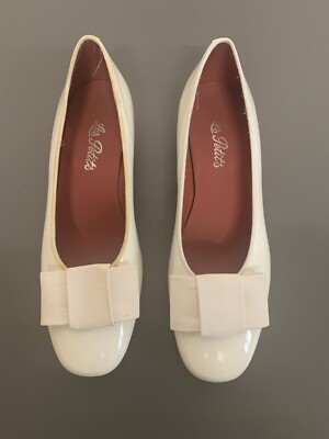 NEU ELI Les Petits edle Ballerinas Gr. 36 weiß Lack Schleife