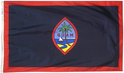 Guam Flag 12''x18'' Annin #146648 NYL-GLO High Quality Made USA Free Priority Ship
